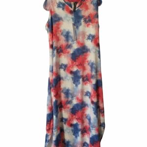 Jaclyn Intimates Tie Dye Knot Shoulder Dress
